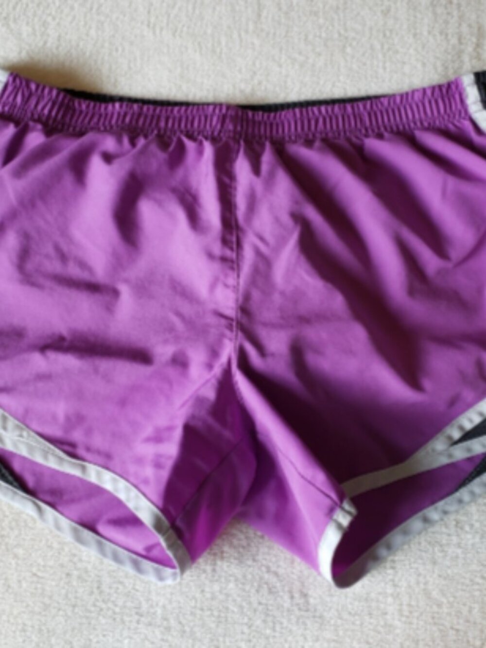 Arizona Elastic Drawstring Waist Athletic Running Jogging Shorts Purple Size S